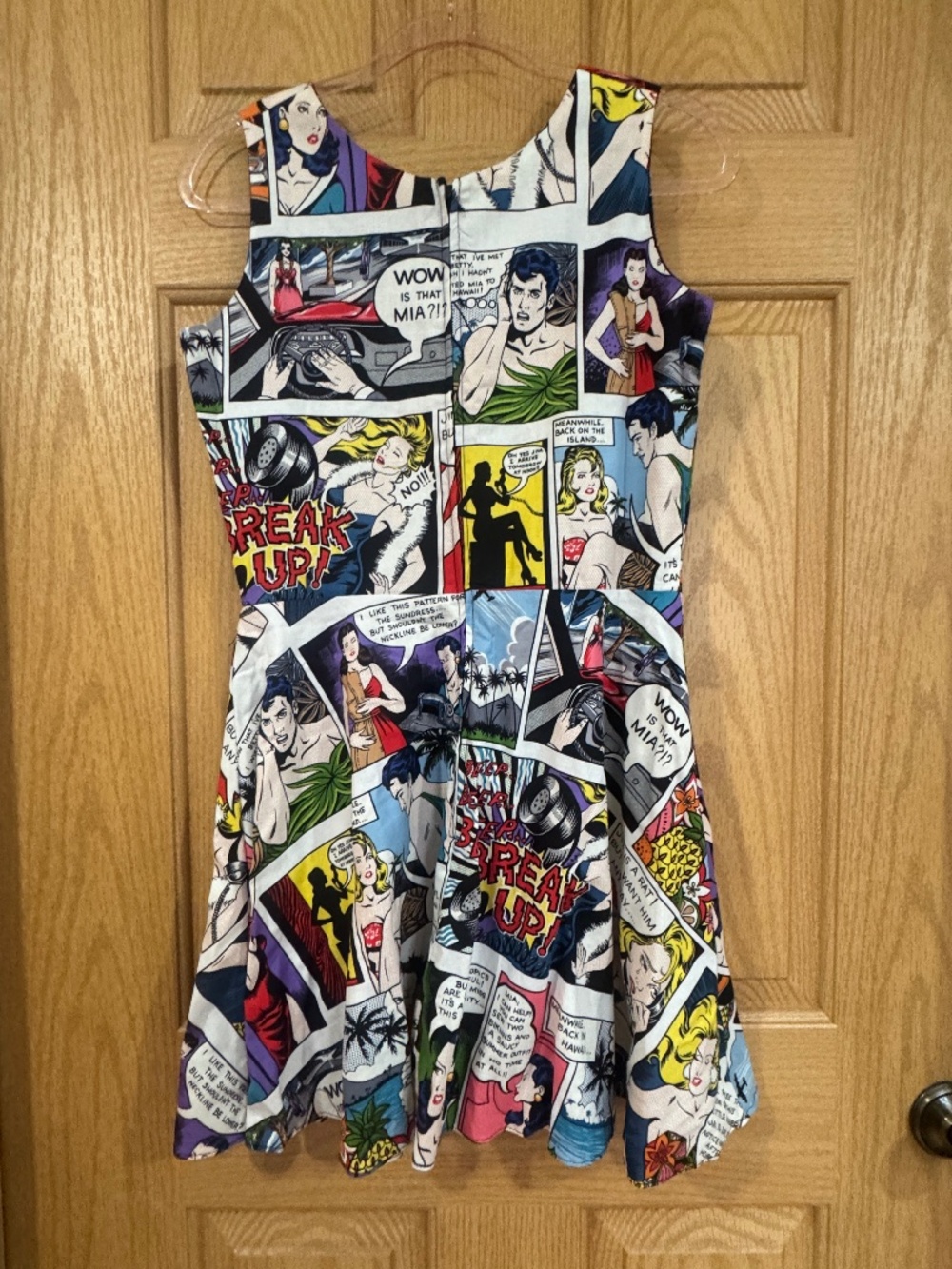 HEMET Comic Book / Pop Art Graphic Fit & Flare Skater Dress